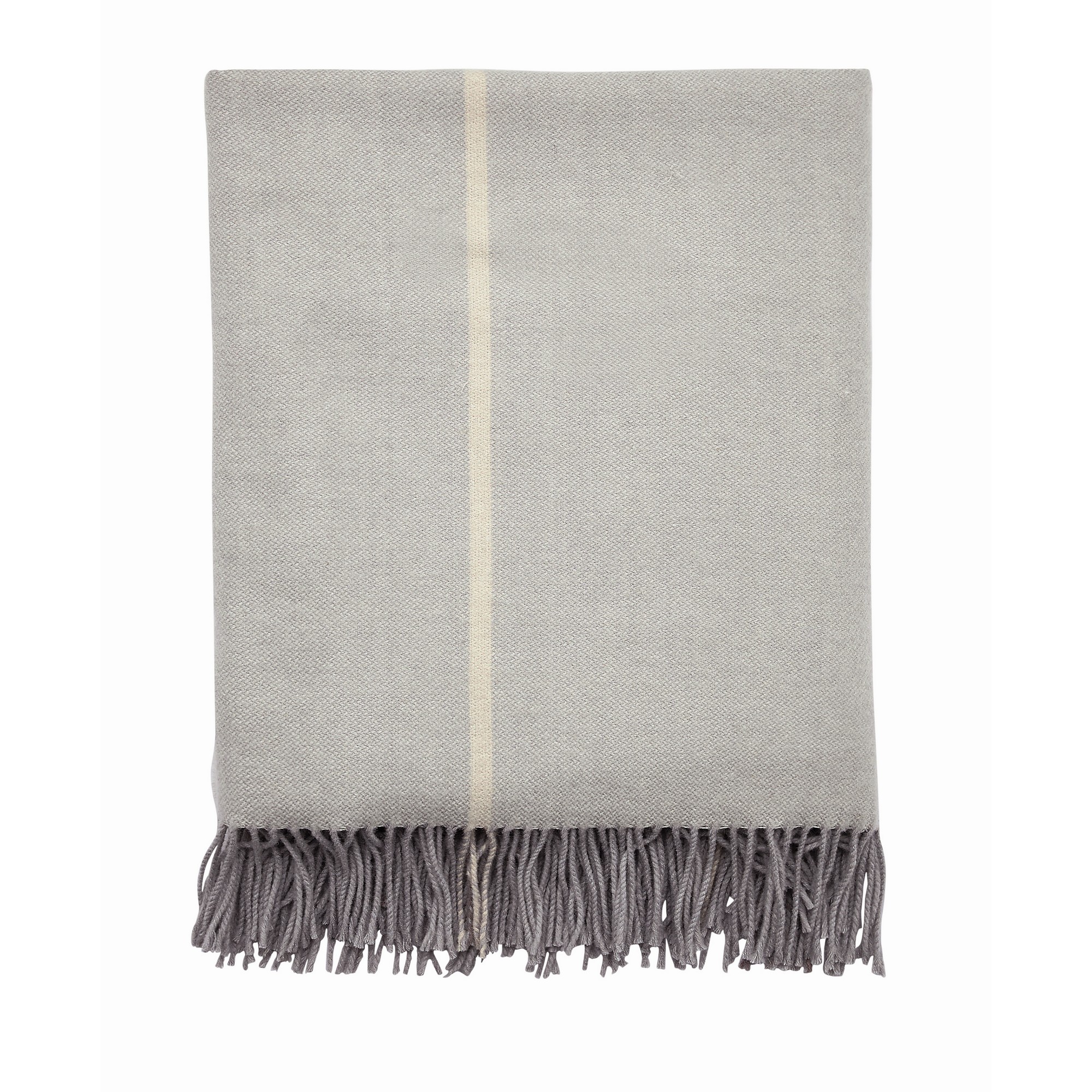 Asha Cashmere Throw By Bedeck Of Belfast In Silver Grey